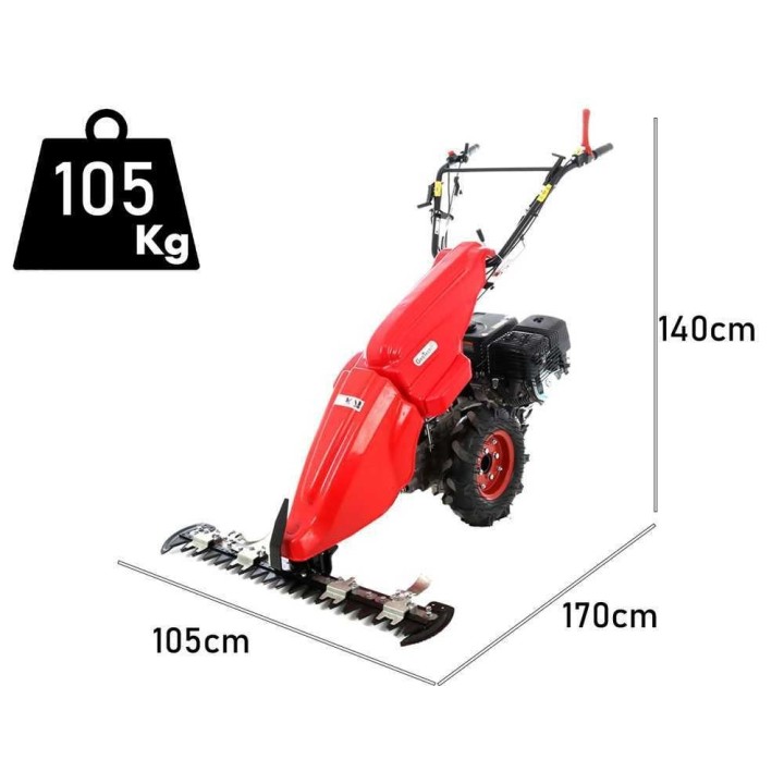 MCT900 monitoimikone ruohon niittoon, Loncin G270F, 9,5 HP, 97 cm