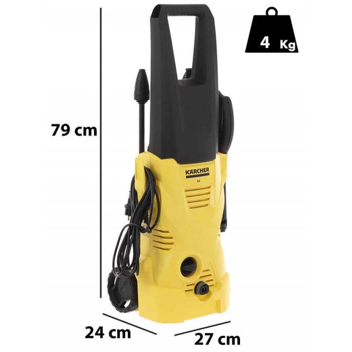 Kärcher K2 Home Kit T150 -kylmävesipainepesuri, 110 bar, 360 l/h