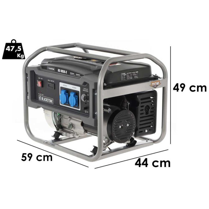 Blackstone BG 4050-X bensiinikäyttöinen generaattori, 3 kW, AVR, yksivaiheinen