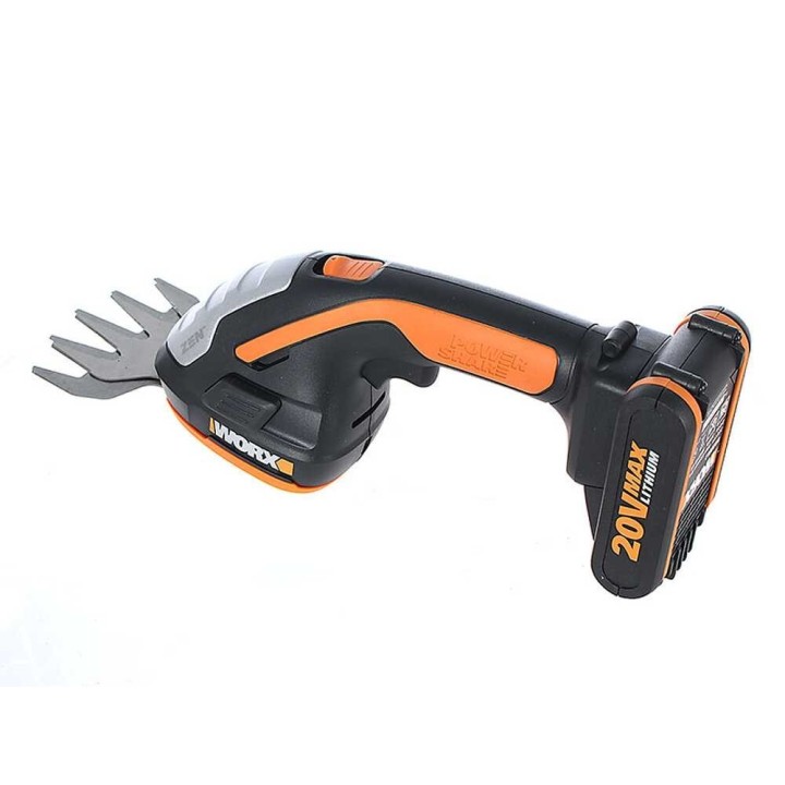 Worx WG801E.91 akkukäyttöiset ruoho- ja pensassakset, 20 V, ilman akkua ja laturia