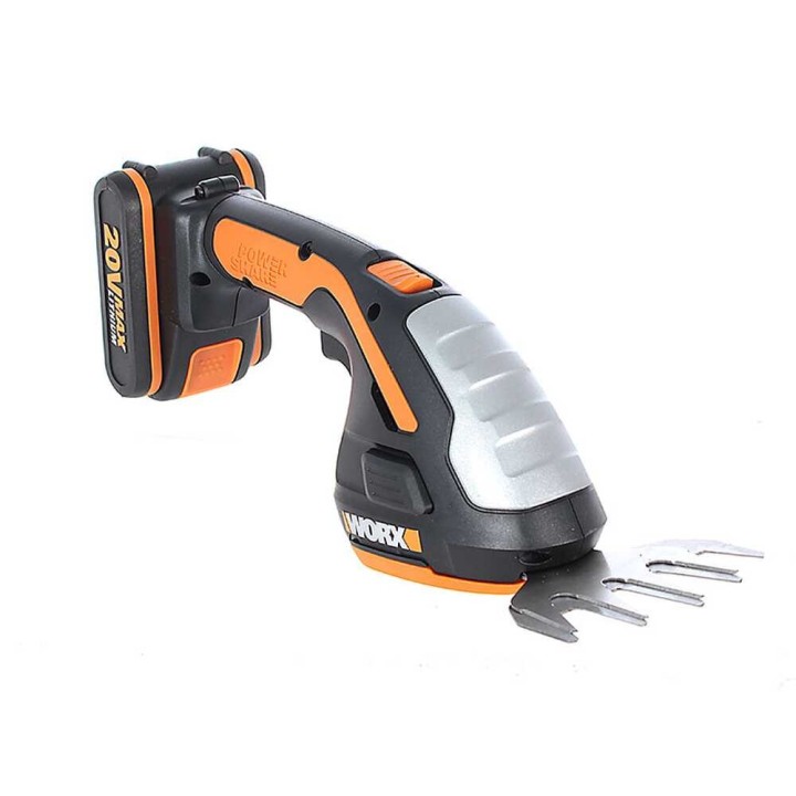 Worx WG801E.91 akkukäyttöiset ruoho- ja pensassakset, 20 V, ilman akkua ja laturia