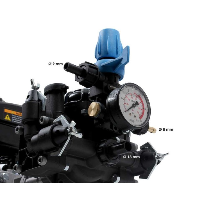 Comet MTP MC 25 Loncin 148F-2 ruiskutuspumppu, 80 l säiliö ja kuljetusvaunu