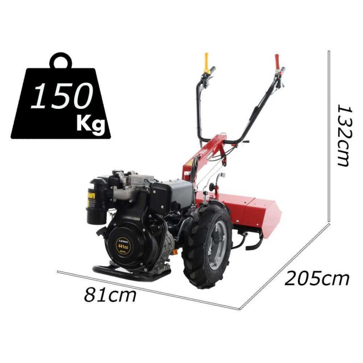 Ginko R710 -jyrsin, Loncin LC186F diesel, 11 HP, 80 cm jyrsin