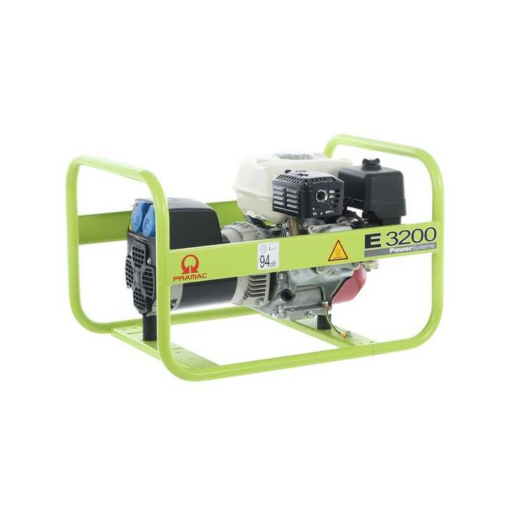 Pramac E 3200 bensiinikäyttöinen generaattori 2 2 kW jatkuva teho 2 6 kW maksimi