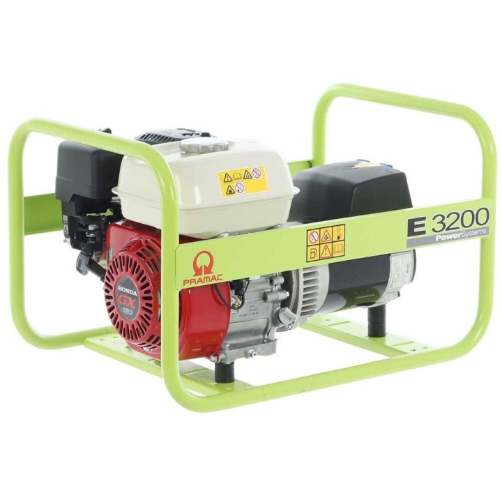 Pramac E 3200 bensiinikäyttöinen generaattori, 2,2 kW jatkuva teho, 2,6 kW maksimi