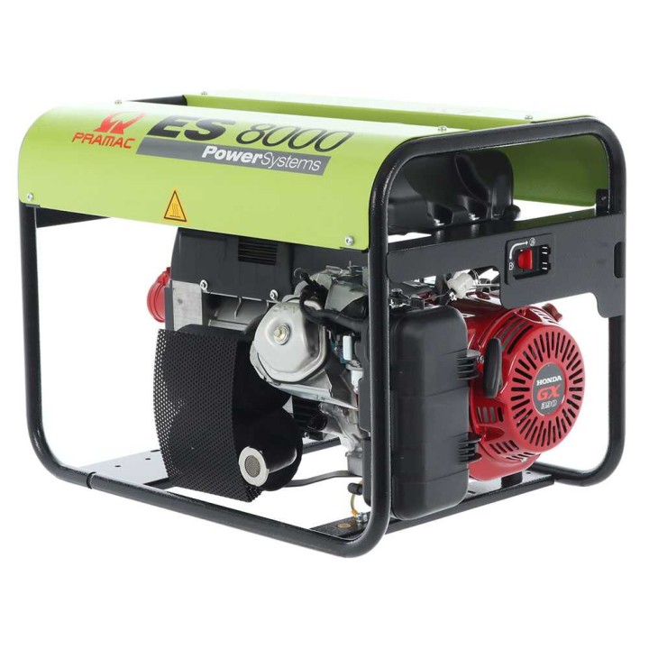 Pramac ES 8000 kolmivaihegeneraattori, 6,6 kW, Honda GX 390, AVR, bensiini