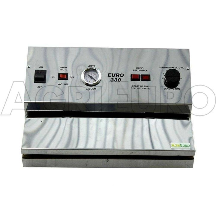 Euro 330 Inox manuaalinen vakuumikone, 33 cm, 150 W