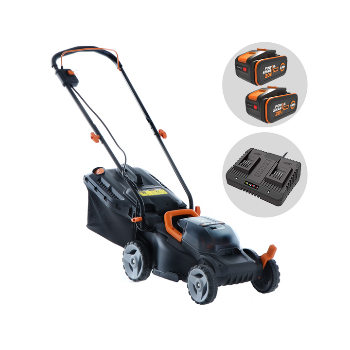 Worx WG779E 1 akkuruohonleikkuri 34 cm 40 V 2 4 Ah