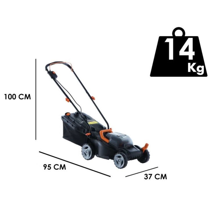 Worx WG779E.1 akkuruohonleikkuri, 34 cm, 40 V, 2 × 4 Ah