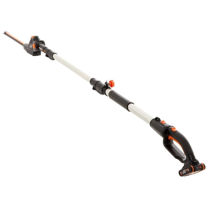 Worx WG252E akkukäyttöinen pensasleikkuri teleskooppivarrella, 20 V, 45 cm