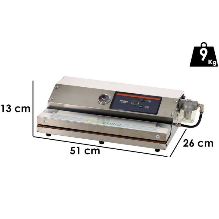 Euro 420 Inox tyhjiöpakkauslaite, 150 W, 42 cm, ruostumaton teräs