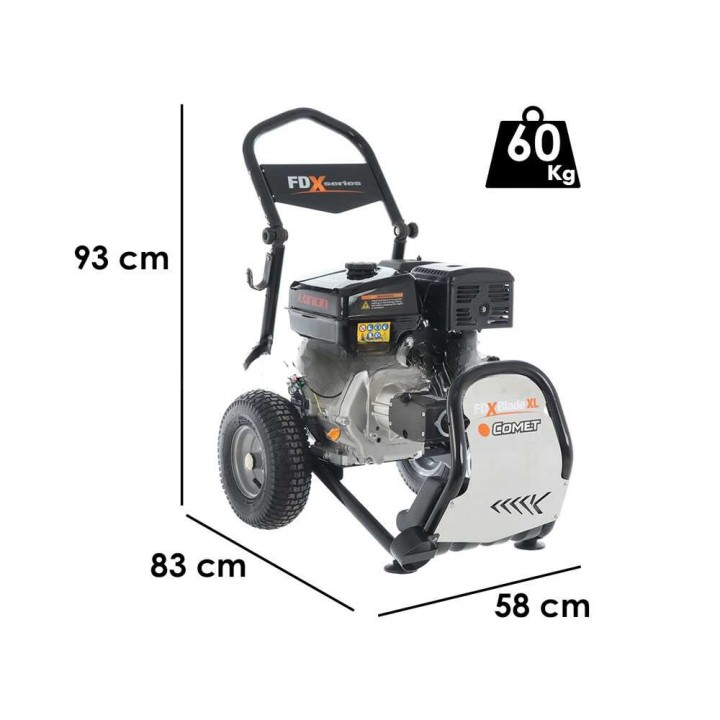 Comet FDX Blade XL 13.15 bensiinikäyttöinen painepesuri, 310 bar, 900 l/h, Loncin G390F