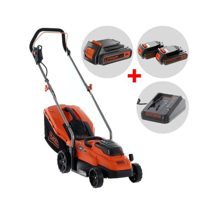 Black Decker BCMW3318L2 QW akkuruohonleikkuri 33 cm 2 18 V 2 5 Ah