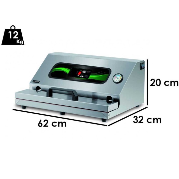 Euro 520 Pro Inox vakuumipakkauskone, 52 cm, 150 W, ruostumaton teräs