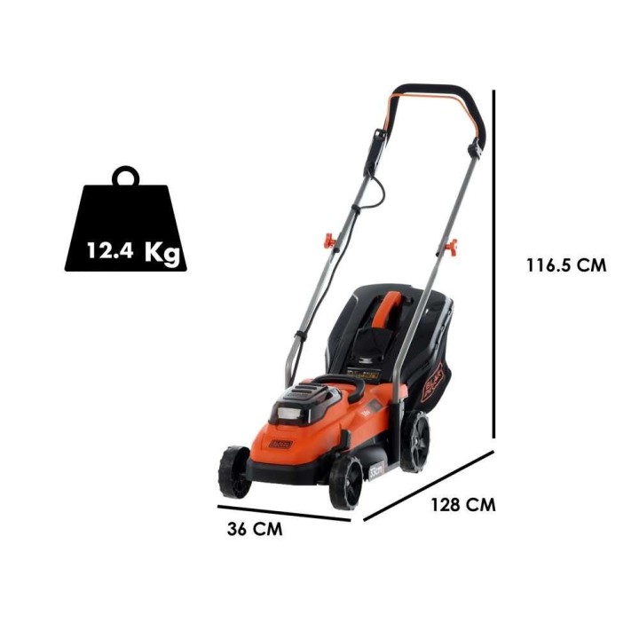 Black & Decker BCMW3336N-XJ akkuruohonleikkuri, 36 V, ilman akkua ja laturia