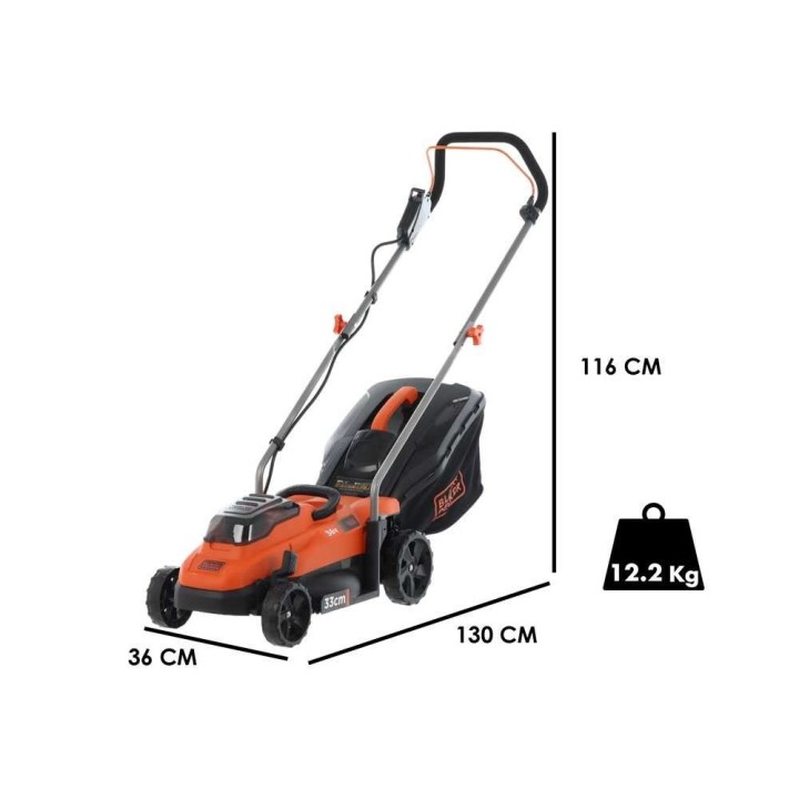 Black & Decker BCMW3336L2-QW akkuruohonleikkuri, 36 V, 33 cm velotukseen