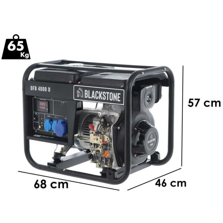 BlackStone OFB 4000 D dieselgeneraattori, 2,8 kW, 3,1 kW, 230 V