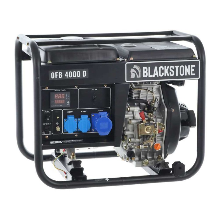 BlackStone OFB 4000 D dieselgeneraattori, 2,8 kW, 3,1 kW, 230 V