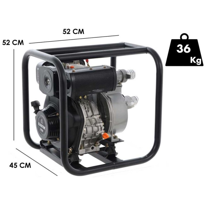 BlackStone BD 5000 dieselmoottoripumppu, 600 l/min, 50 mm liitännät