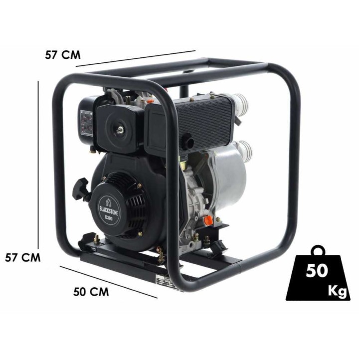 BlackStone BD 8000 dieselkäyttöinen moottoripumppu, 6 HP, 80 mm liitännät