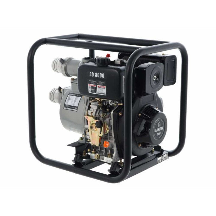 BlackStone BD 8000 dieselkäyttöinen moottoripumppu, 6 HP, 80 mm liitännät