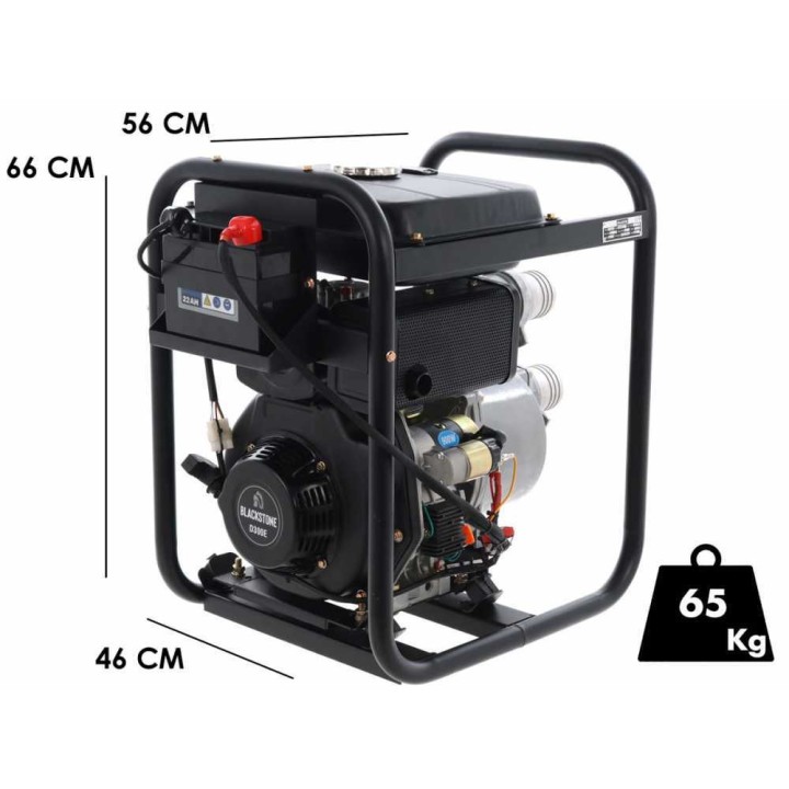 BlackStone BD 8000ES dieselmoottoripumppu, 6 HP, 80 mm liitännät