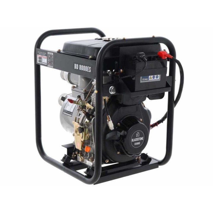 BlackStone BD 8000ES dieselmoottoripumppu, 6 HP, 80 mm liitännät