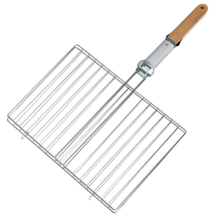 Kaksinkertainen grilliritilä ilman jalkoja suuri 40 29 cm