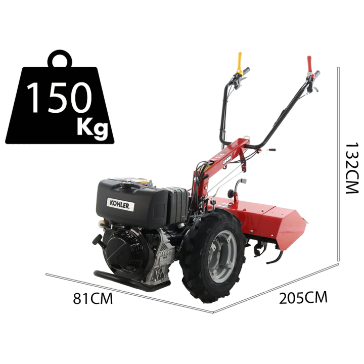 Ginko R710 EKO -motocultivaattori, Kohler KD15-440 diesel, 11 HP, 80 cm