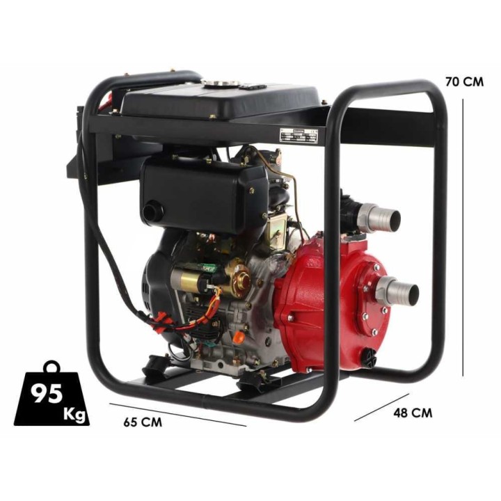 BlackStone BD-HH 5100 diesel-vesipumppu, 9 HP, 500 l/min, 50 mm liitännät