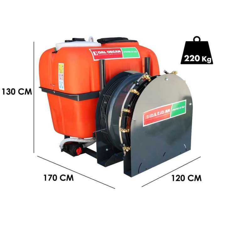 Dal Degan VOLKAN EXTRA 400L -sumutin, 700 mm, Comet APS 71, 400 l