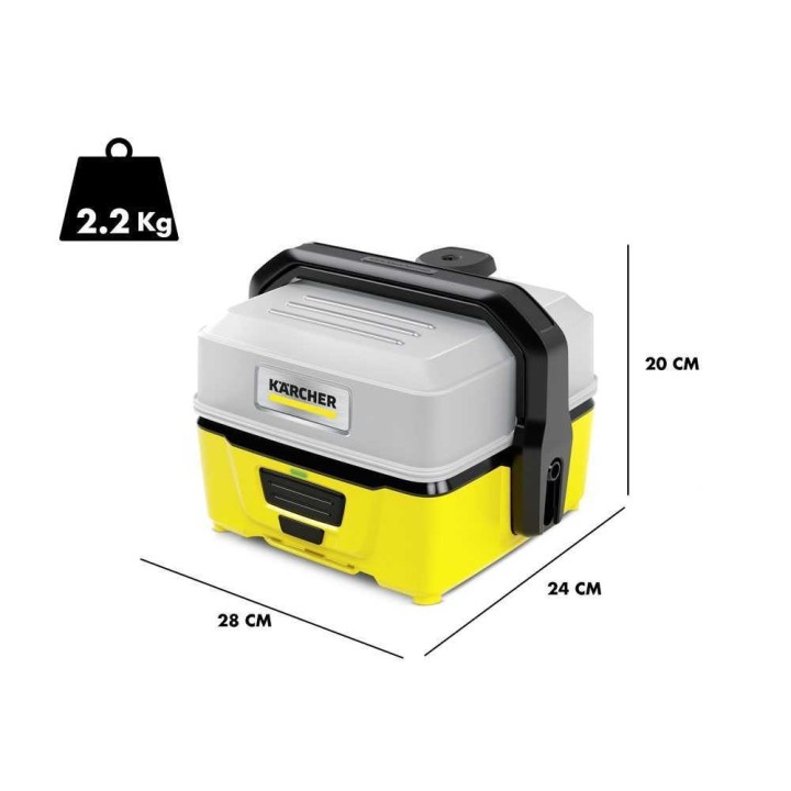 Karcher OC3 kannettava kylmävesipainepesuri, 5 bar, 4 l, litiumioniakku