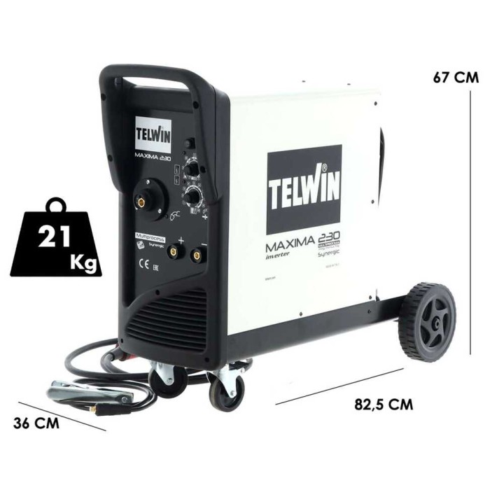 Telwin Maxima 230 Synergic moniprosessi-invertterihitsauskone, 20–220 A, 230 V