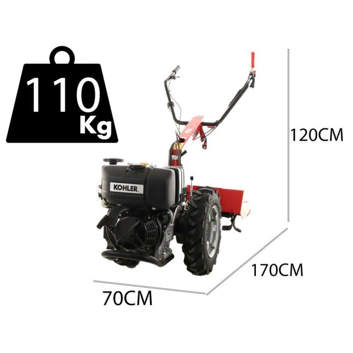 Ginko 706 KD15350 dieseljyrsin, 9,5 HP, 70 cm, 3 + 3 vaihdetta