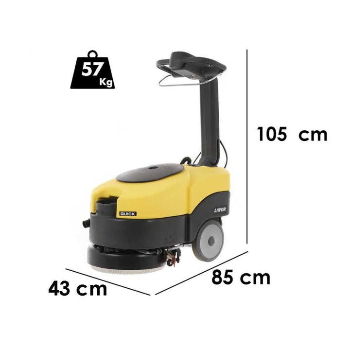 Lavor L1 36B akkukäyttöinen lattianpesukone, 36 cm, 12 V, 11 l + 13 l