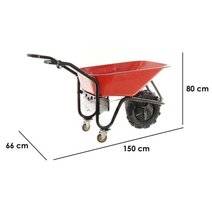 GeoTech CAR 150T akkukäyttöinen kottikärry, 500 W, 40 V, 6 Ah, 150 kg