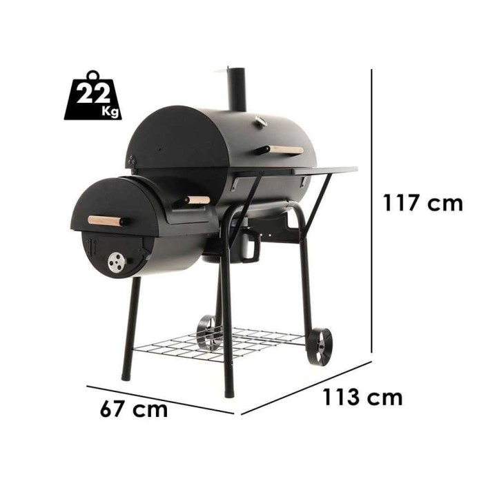Royal Food CB 650-2 hiiligrilli ja savustin, 2 456 cm²
