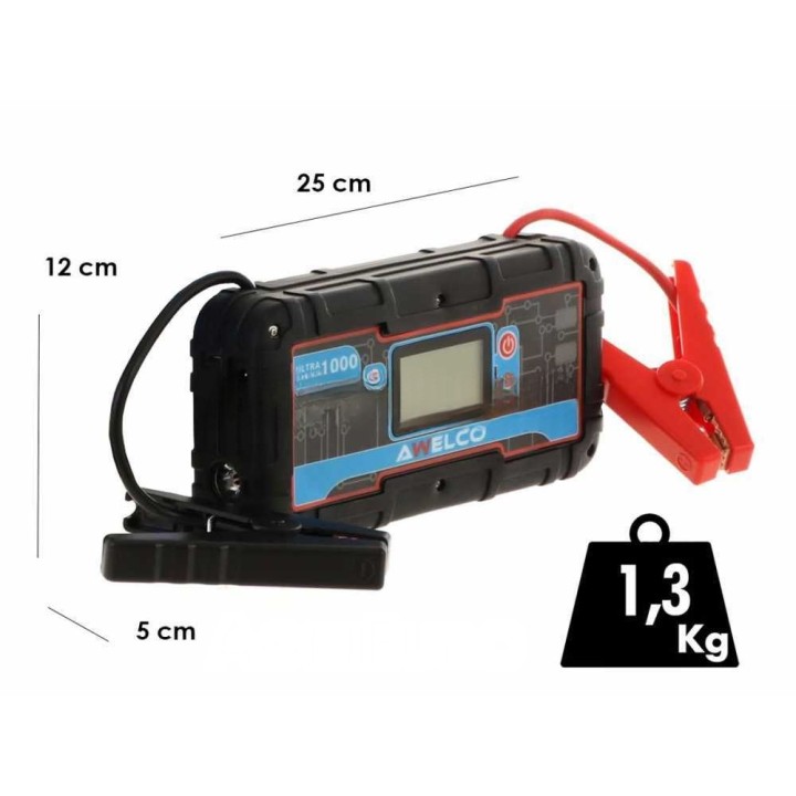 Awelco ULTRA CHARGE 1000 hätäkäynnistin, 700 A, 12 V, 6 000 mAh