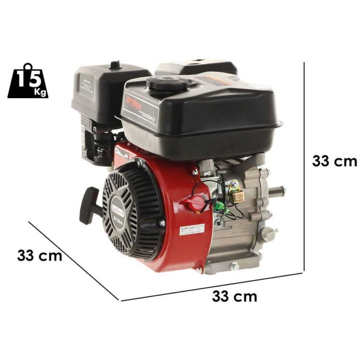 GeoTech-Pro 212 cm³ nelitahtinen bensiinimoottori, 7,5 HP, vaakasuora akseli