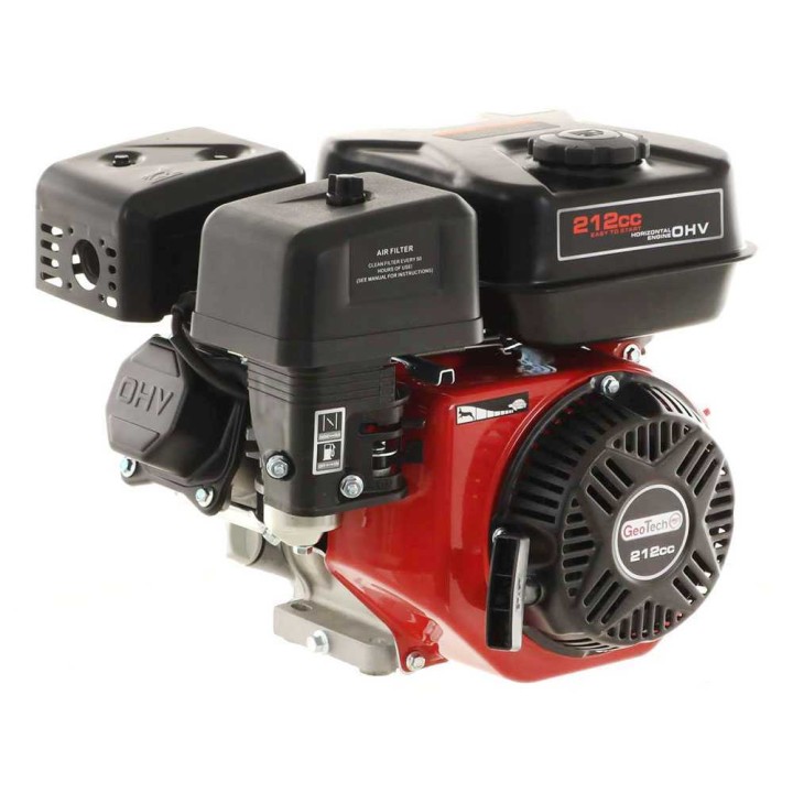 GeoTech-Pro 212 cm³ nelitahtinen bensiinimoottori, 7,5 HP, vaakasuora akseli