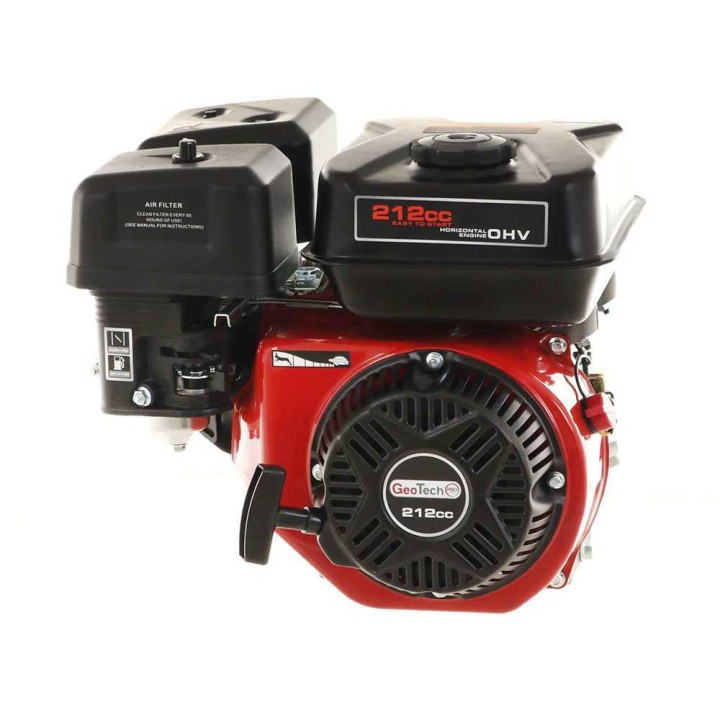 GeoTech-Pro 212 cm³ nelitahtinen bensiinimoottori, 7,5 HP, vaakasuora akseli
