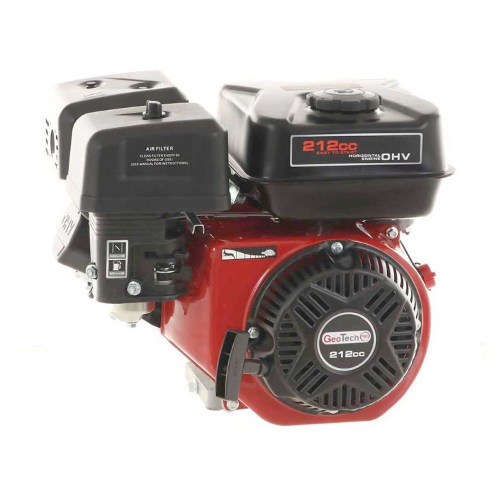 GeoTech-Pro 212 cm³ nelitahtinen bensiinimoottori, 7,5 HP, vaakasuora akseli