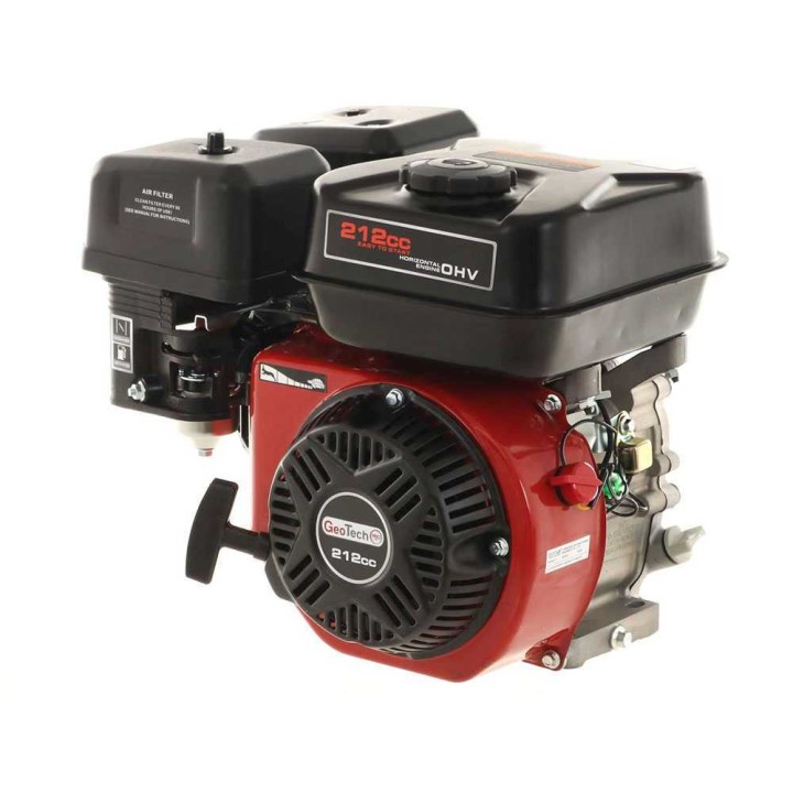 GeoTech-Pro 212 cm³ nelitahtinen bensiinimoottori, 7,5 HP, vaakasuora akseli