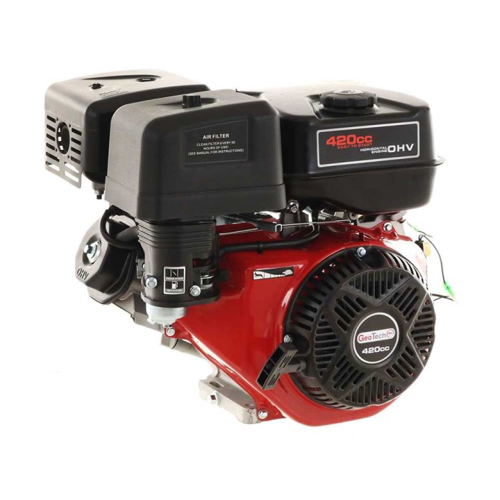 GeoTech-Pro 420 cc bensiinimoottori, vaakasuora akseli, 12 HP, sähkökäynnistys