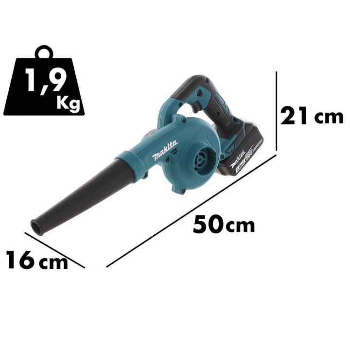 Makita DUB185Z akkulehtipuhallin, 18 V, ilman akkua ja laturia