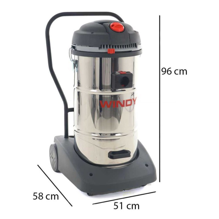 Lavor Windy 365 IR märkä-kuivaimuri, ruostumaton teräs, 3 600 W, 65 l