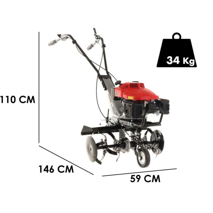 GeoTech GT 430 -bensiinijyrsin, Ducar OHV 161 cm³, 5,5 HP, 56 cm