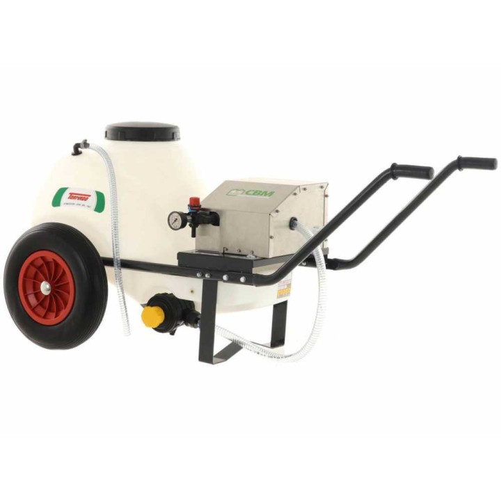 Comet CBM 1500 HP akkuruis­kutuspumppu kärryllä ja 120 l säiliöllä, 12 V, 126 W