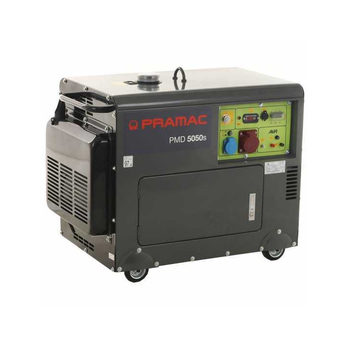Pramac PMD5050s dieselgeneraattori 3 6 kW kolmivaiheinen AVR sähkökäynnistys