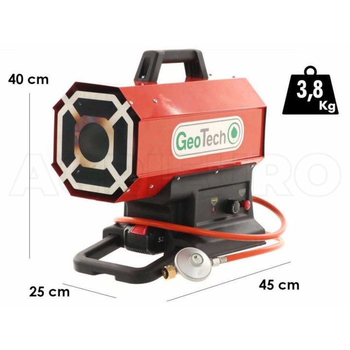 Geotech BGH 2000 I lämminilmageneraattori, kaasu, 9–20 kW, 18 V akkukäyttöinen puhallin